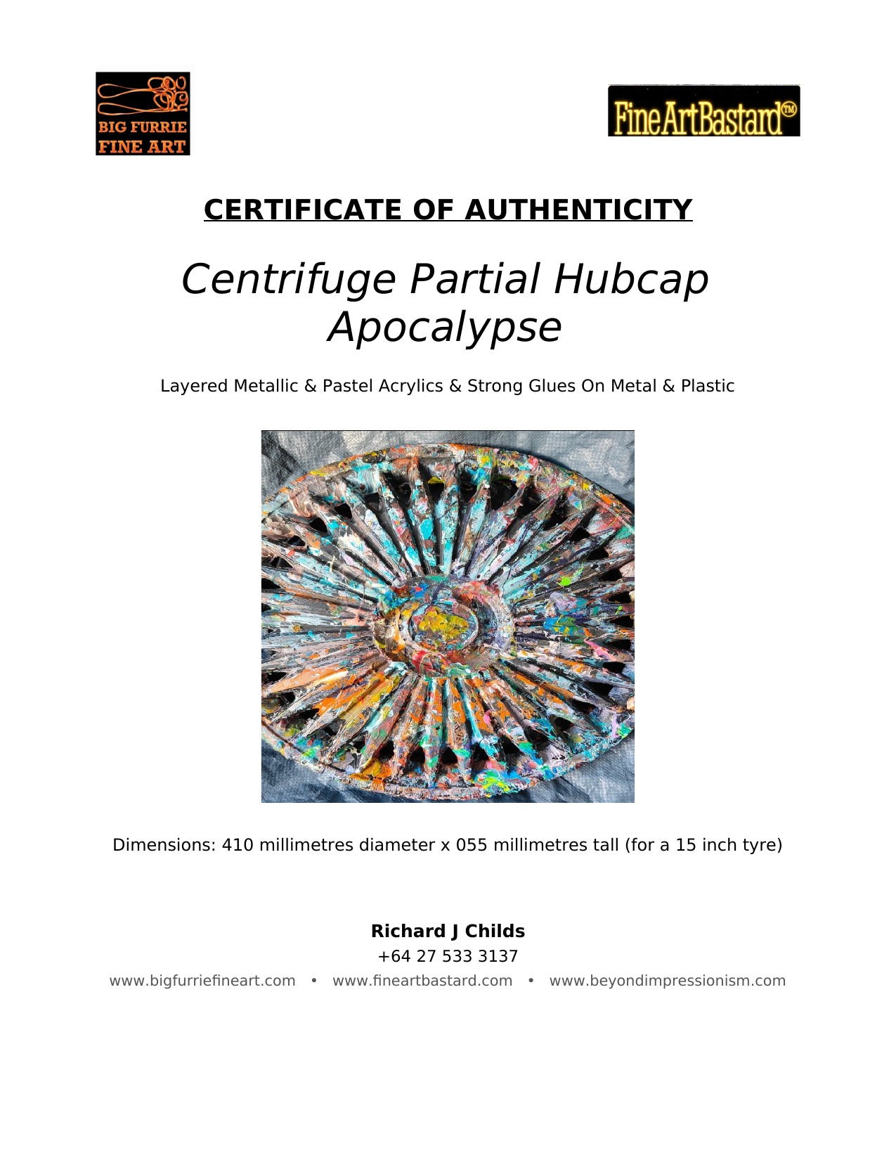 Centrifuge Partial Hubcap Apocalypse