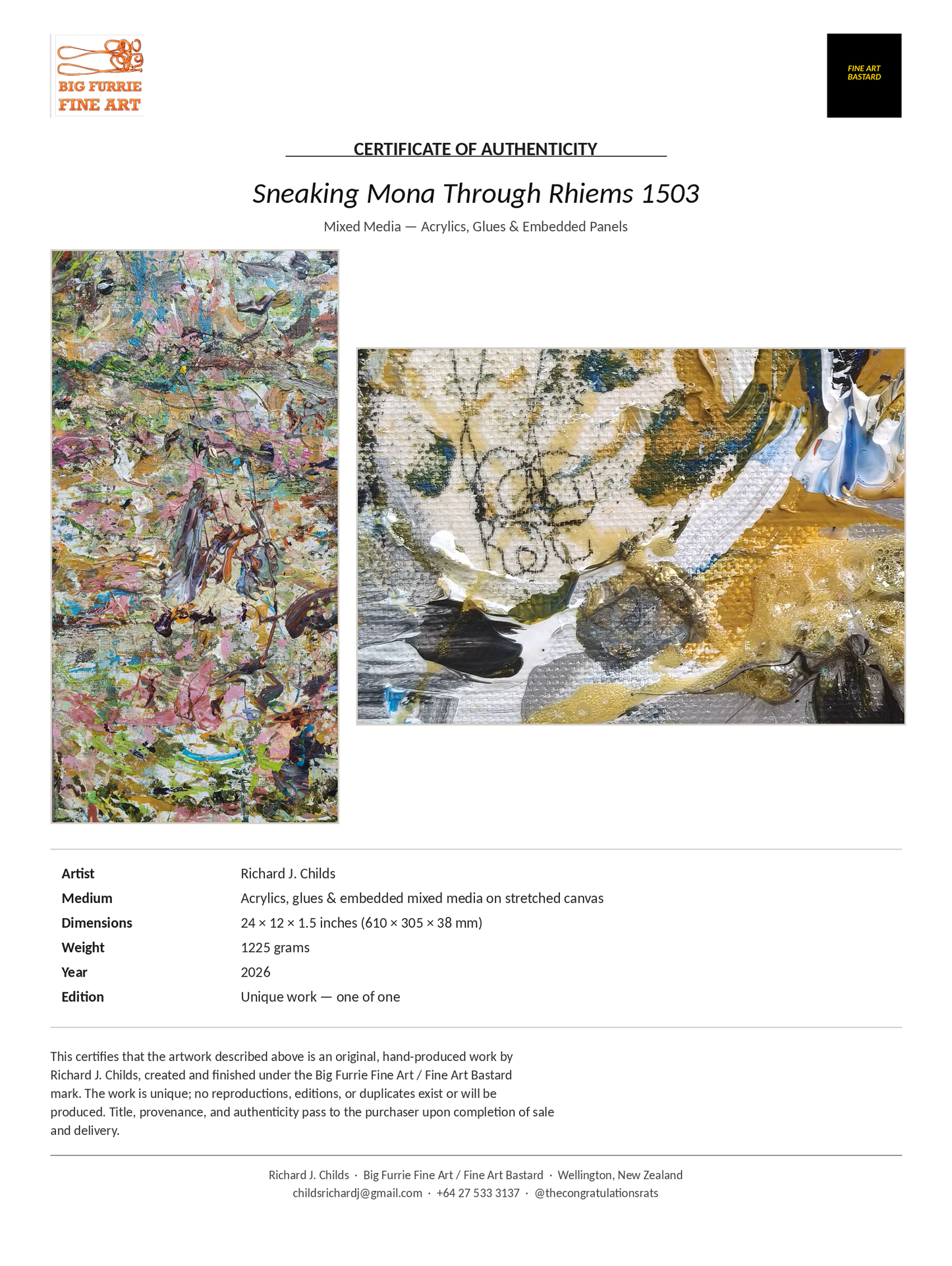 Sneaking Mona Through Rhiems 1503